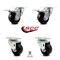 Service Caster 3 Inch Phenolic Wheel Swivel Top Plate Caster Total Lock Brakes SCC, 2PK SCC-TTL20S314-PHR-2-S-2 - alternate 6